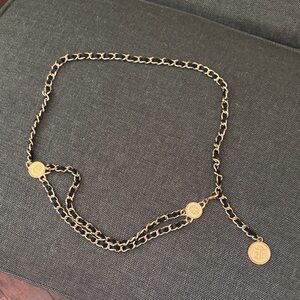 Talbots Gold and Black Chain Belt